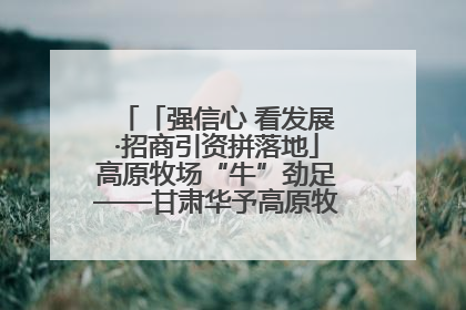 「强信心 看发展·招商引资拼落地」高原牧场“牛”劲足——甘肃华予高原牧场高标准奶牛肉牛养殖项目一线见闻