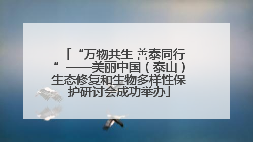 “万物共生 善泰同行”——美丽中国（泰山）生态修复和生物多样性保护研讨会成功举办