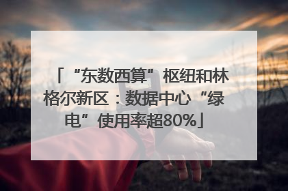 “东数西算”枢纽和林格尔新区：数据中心“绿电”使用率超80%