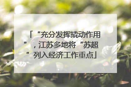 “充分发挥撬动作用”，江苏多地将“苏超”列入经济工作重点