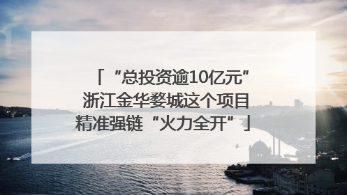 “总投资逾10亿元” 浙江金华婺城这个项目精准强链“火力全开”