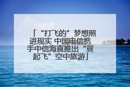 “打飞的”梦想照进现实 中国电信携手中信海直推出“翼起飞”空中旅游