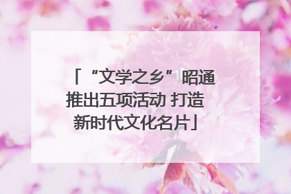 “文学之乡”昭通推出五项活动 打造新时代文化名片