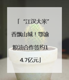 “江汉大米”香飘山城！鄂渝粮油合作签约14.7亿元