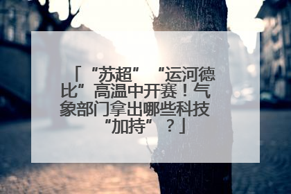 “苏超”“运河德比”高温中开赛！气象部门拿出哪些科技“加持”？