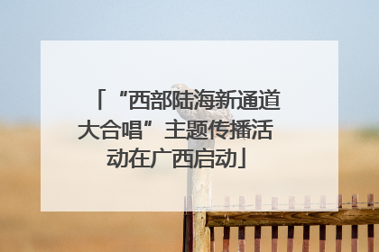 “西部陆海新通道大合唱”主题传播活动在广西启动