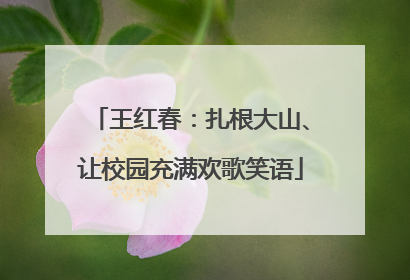 王红春：扎根大山、让校园充满欢歌笑语