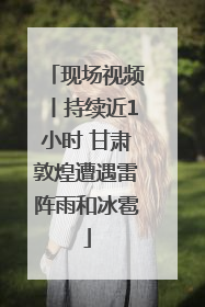 现场视频丨持续近1小时 甘肃敦煌遭遇雷阵雨和冰雹