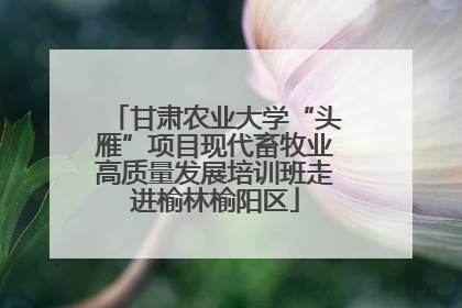 甘肃农业大学“头雁”项目现代畜牧业高质量发展培训班走进榆林榆阳区