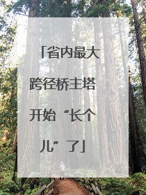 省内最大跨径桥主塔开始“长个儿”了