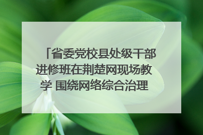 省委党校县处级干部进修班在荆楚网现场教学 围绕网络综合治理工作展开交流