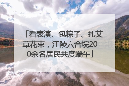 看表演、包粽子、扎艾草花束，江陵六合垸200余名居民共度端午