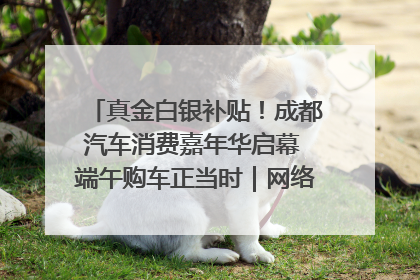 真金白银补贴！成都汽车消费嘉年华启幕 端午购车正当时｜网络中国节·端午
