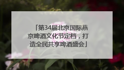 第34届北京国际燕京啤酒文化节定档，打造全民共享啤酒盛会