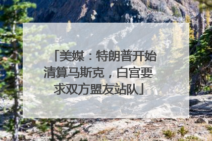 美媒：特朗普开始清算马斯克，白宫要求双方盟友站队