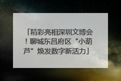 精彩亮相深圳文博会！聊城东昌府区“小葫芦”焕发数字新活力