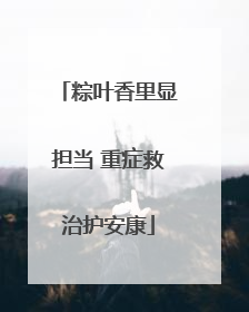 粽叶香里显担当 重症救治护安康