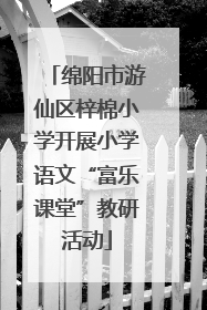 绵阳市游仙区梓棉小学开展小学语文“富乐课堂”教研活动