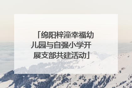 绵阳梓潼幸福幼儿园与自强小学开展支部共建活动