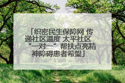 织密民生保障网 传递社区温度 太平社区“一对一”帮扶点亮精神障碍患者希望
