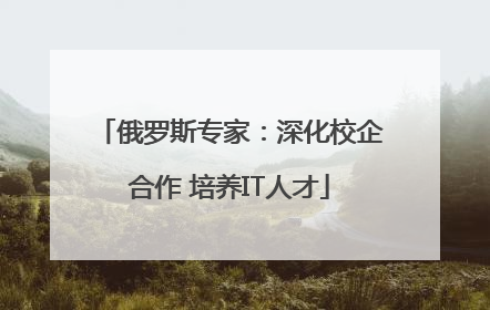 俄罗斯专家：深化校企合作 培养IT人才