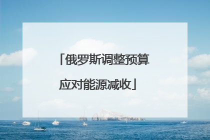 俄罗斯调整预算应对能源减收