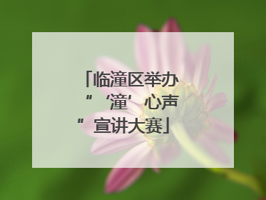 临潼区举办“‘潼’心声”宣讲大赛