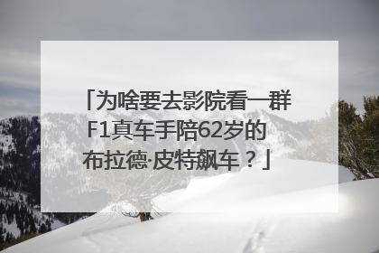 为啥要去影院看一群F1真车手陪62岁的布拉德·皮特飙车？