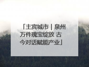 主宾城市｜泉州万件瑰宝绽放 古今对话赋能产业