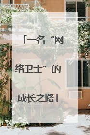一名“网络卫士”的成长之路