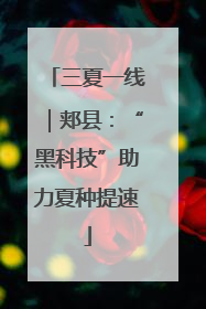 三夏一线｜郏县：“黑科技”助力夏种提速