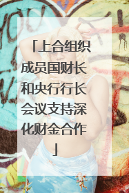 上合组织成员国财长和央行行长会议支持深化财金合作