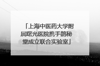上海中医药大学附属曙光医院携手鹊秘堂成立联合实验室