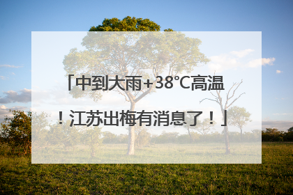 中到大雨+38℃高温！江苏出梅有消息了！