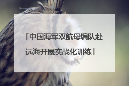 中国海军双航母编队赴远海开展实战化训练