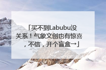 买不到Labubu没关系！气象文创也有惊喜，不信，开个盲盒→
