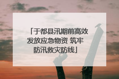 于都县汛期前高效发放应急物资 筑牢防汛救灾防线