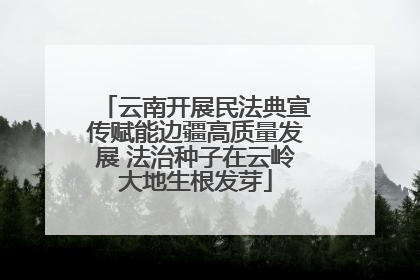 云南开展民法典宣传赋能边疆高质量发展 法治种子在云岭大地生根发芽