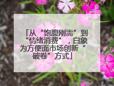 从“饱腹刚需”到“情绪消费”，白象为方便面市场创新“破卷”方式