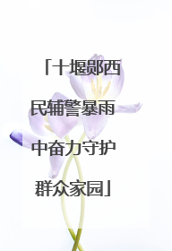 十堰郧西民辅警暴雨中奋力守护群众家园