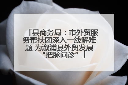 县商务局：市外贸服务帮扶团深入一线解难题 为溆浦县外贸发展“把脉问诊”