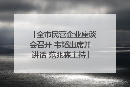全市民营企业座谈会召开 韦韬出席并讲话 范兆森主持