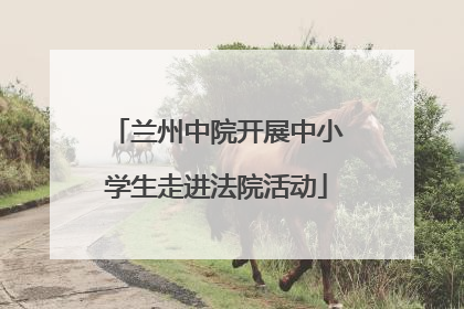 兰州中院开展中小学生走进法院活动