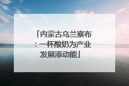 内蒙古乌兰察布：一杯酸奶为产业发展添动能
