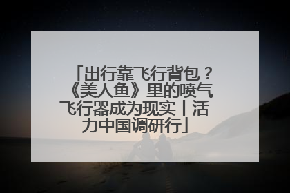 出行靠飞行背包？《美人鱼》里的喷气飞行器成为现实丨活力中国调研行