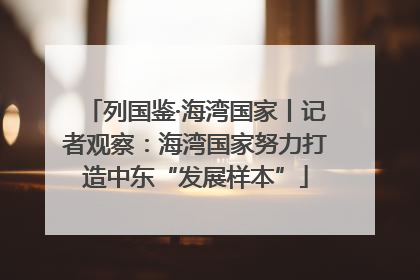 列国鉴·海湾国家丨记者观察：海湾国家努力打造中东“发展样本”
