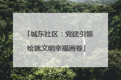 城东社区：党建引领绘就文明幸福画卷