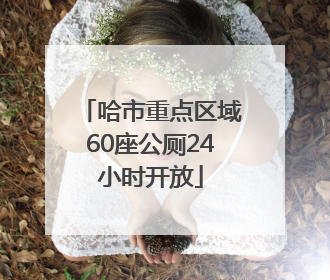 哈市重点区域60座公厕24小时开放