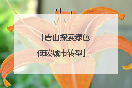 唐山探索绿色低碳城市转型