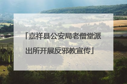 嘉祥县公安局老僧堂派出所开展反邪教宣传